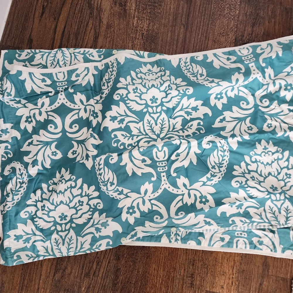 Southern Living Teal Damask King Pillow Sham Set Of 2